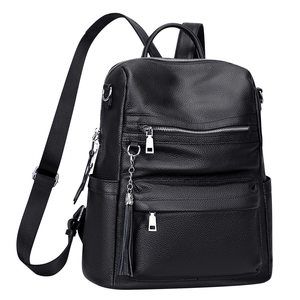 Leather Backpack Purse for Women Convertible Shoulder bag Soft🦖